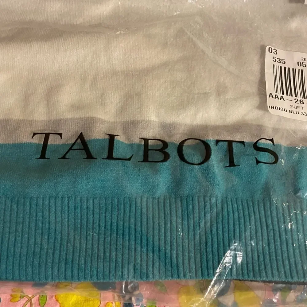 Talbots Echo Indigo Blu Scarf NWT